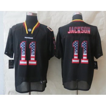 Nike Washington Redskins #11 DeSean Jackson 2014 USA Flag Fashion Black Elite Jersey