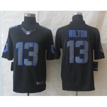 Nike Indianapolis Colts #13 T.Y. Hilton Black Impact Limited Jersey