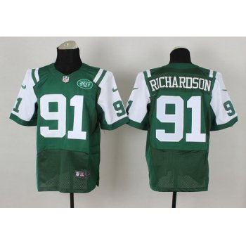 Nike New York Jets #91 Sheldon Richardson Green Elite Jersey