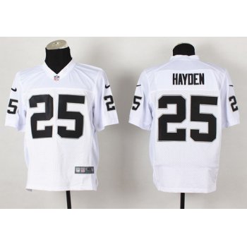 Nike Oakland Raiders #25 D.J. Hayden White Elite Jersey