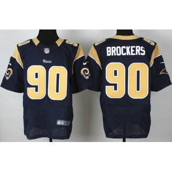 Nike St. Louis Rams #90 Michael Brockers Navy Blue Elite Jersey