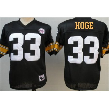 Pittsburgh Steelers #33 Merril Hoge Black Throwback Jersey