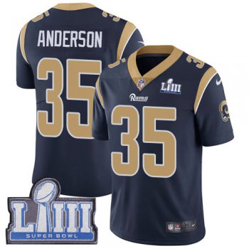 #35 Limited C.J. Anderson Navy Blue Nike NFL Home Youth Jersey Los Angeles Rams Vapor Untouchable Super Bowl LIII Bound