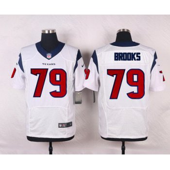 Men's Houston Texans #79 Brandon Brooks White Road NFL Nike Elite Jersey