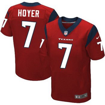 Men's Houston Texans #7 Brian Hoyer Red Alternate NFL Nike Elite Jersey