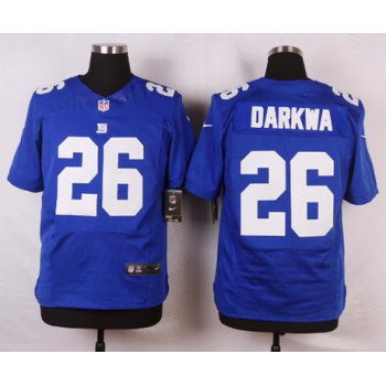 Men's New York Giants #26 Orleans Darkwa Royal Blue Team Color NFL Nike Elite Jersey