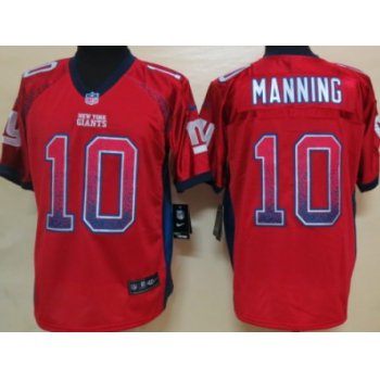 Nike New York Giants #10 Eli Manning Drift Fashion Red Elite Jersey