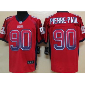 Nike New York Giants #90 Jason Pierre-Paul Drift Fashion Red Elite Jersey