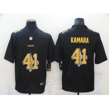 Men's New Orleans Saints #41 Alvin Kamara Black 2020 Shadow Logo Vapor Untouchable Stitched NFL Nike Limited Jersey