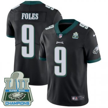 Nike Eagles #9 Nick Foles Black Alternate Super Bowl LII Champions Men's Stitched NFL Vapor Untouchable Limited Jersey