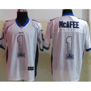 Nike Indianapolis Colts #1 Pat McAfee Drift Fashion White Elite Jersey