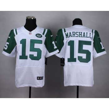 Nike New York Jets #15 Brandon Marshall White Elite Jersey
