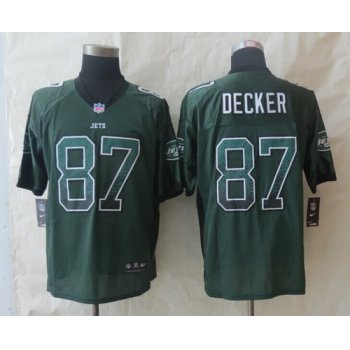 Nike New York Jets #87 Eric Decker Drift Fashion Green Elite Jersey
