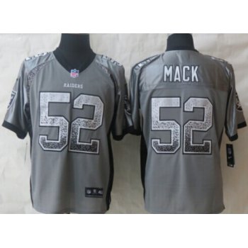 Nike Oakland Raiders #52 Khalil Mack Drift Fashion Gray Elite Jersey