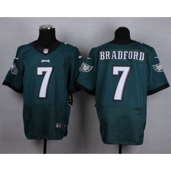 Nike Philadelphia Eagles #7 Sam Bradford Dark Green Elite Jersey