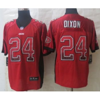 Nike San Francisco 49ers #24 Anthony Dixon Drift Fashion Red Elite Jersey