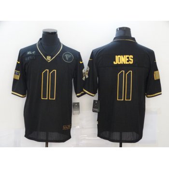 Men's Atlanta Falcons #11 Julio Jones Black Gold 2020 Salute To Service Stitched NFL Nike Limited Jersey