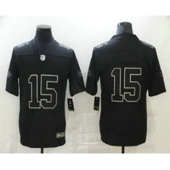 Men's Kansas City Chiefs #15 Patrick Mahomes Black Commemorative Edition 2020 Vapor Untouchable Stitched NFL Nike Limited Jersey