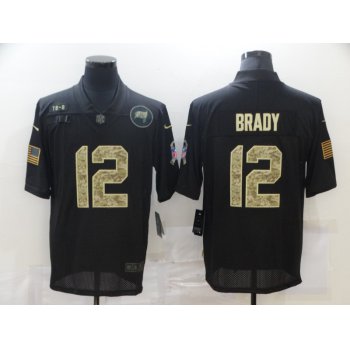 Men's Tampa Bay Buccaneers #12 Tom Brady Black Camo 2020 Salute To Service Stitched NFL Nike Limited Jersey