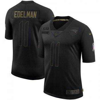 Nike Patriots 11 Julian Edelman Black 2020 Salute To Service Limited Jersey