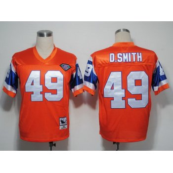 Denver Broncos #49 Dennis Smith Orange 75TH Throwback Jersey