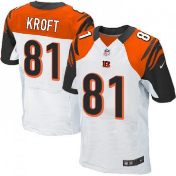 Nike Bengals #81 Tyler Kroft White Men's Stitched NFL Elite Jersey