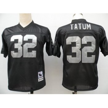 Oakland Raiders #32 Jack Tatum Black Throwback Jersey