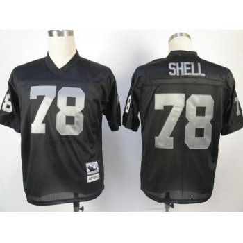 Oakland Raiders #78 Art Shell Black Throwback Jersey