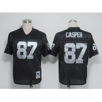 Oakland Raiders #87 Dave Casper Black Throwback Jersey