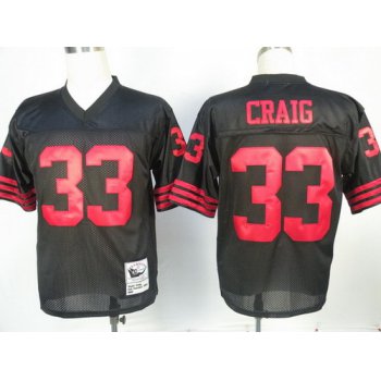 San Francisco 49ers #33 Roger Craig Black Throwback Jersey