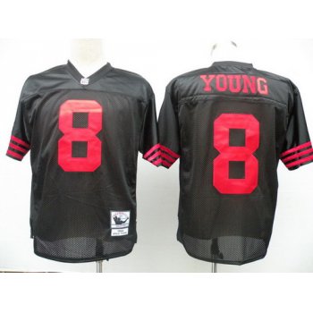 San Francisco 49ers #8 Steve Young Black Jersey