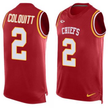 Men's Kansas City Chiefs #2 Dustin Colquitt Red Hot Pressing Player Name & Number Nike NFL Tank Top Jersey