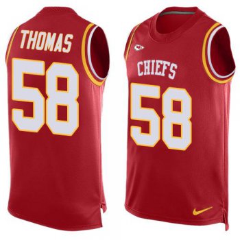 Men's Kansas City Chiefs #58 Derrick Thomas Red Hot Pressing Player Name & Number Nike NFL Tank Top Jersey