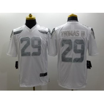 Nike Seattle Seahawks #29 Earl Thomas III Platinum White Limited Jersey