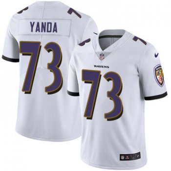 Nike Baltimore Ravens #73 Marshal Yanda White Men's Stitched NFL Vapor Untouchable Limited Jersey