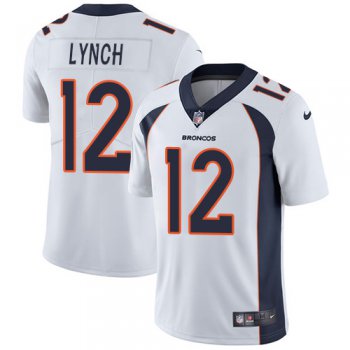 Nike Denver Broncos #12 Paxton Lynch White Men's Stitched NFL Vapor Untouchable Limited Jersey