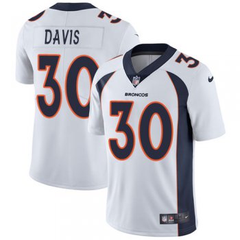 Nike Denver Broncos #30 Terrell Davis White Men's Stitched NFL Vapor Untouchable Limited Jersey