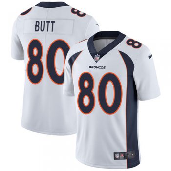 Nike Denver Broncos #80 Jake Butt White Men's Stitched NFL Vapor Untouchable Limited Jersey
