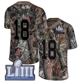 #18 Limited Cooper Kupp Camo Nike NFL Youth Jersey Los Angeles Rams Rush Realtree Super Bowl LIII Bound