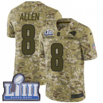 #8 Limited Brandon Allen Camo Nike NFL Youth Jersey Los Angeles Rams 2018 Salute to Service Super Bowl LIII Bound