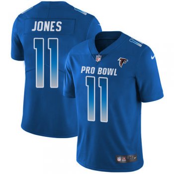 Nike Atlanta Falcons #11 Julio Jones Royal Men's Stitched NFL Limited NFC 2019 Pro Bowl Jersey