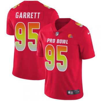 Nike Cleveland Browns #95 Myles Garrett Red Men's Stitched NFL Limited AFC 2019 Pro Bowl Jersey