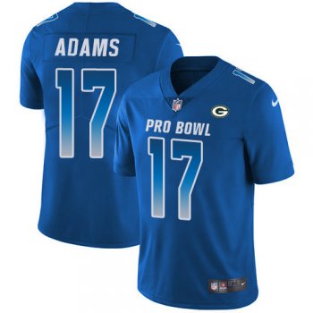Nike Green Bay Packers #17 Davante Adams Royal Men's Stitched NFL Limited NFC 2019 Pro Bowl Jersey