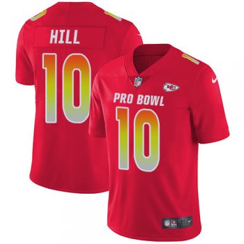 Nike Kansas City Chiefs #10 Tyreek Hill Red Men's Stitched NFL Limited AFC 2019 Pro Bowl Jersey