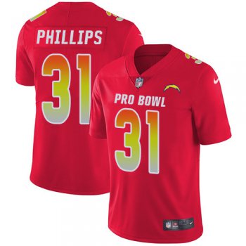 Nike Los Angeles Chargers #31 Adrian Phillips Red Men's Stitched NFL Limited AFC 2019 Pro Bowl Jersey