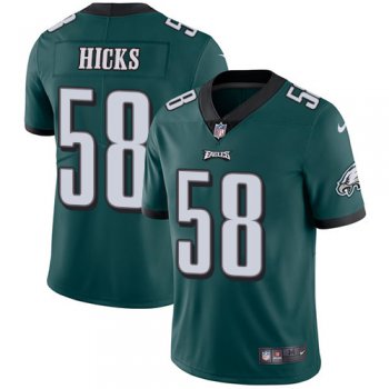 Nike Philadelphia Eagles #58 Jordan Hicks Midnight Green Team Color Men's Stitched NFL Vapor Untouchable Limited Jersey