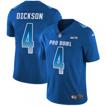 Nike Seattle Seahawks #4 Michael Dickson Royal Men's Stitched NFL Limited NFC 2019 Pro Bowl Jersey