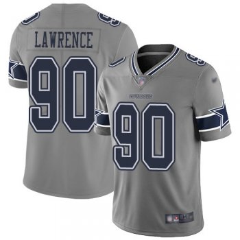 Cowboys #90 Demarcus Lawrence Gray Men's Stitched Football Limited Inverted Legend Jersey