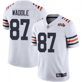Bears #87 Tom Waddle White Alternate Men's Stitched Football Vapor Untouchable Limited 100th Season Jersey