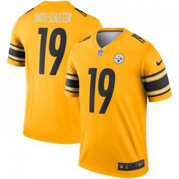 Nike Pittsburgh Steelers 19 JuJu Smith Schuster Gold Inverted Legend Jersey